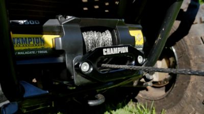 Image showing 7 th Champion Power Equipment XL 3500 lb. ATV and UTV Synthetic Rope Winch Kit