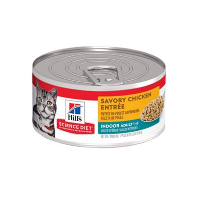 Hill's Science Diet Adult Indoor Savory Minced Chicken Wet Cat Food, 5.5 oz. Can