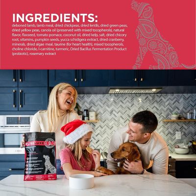 Image showing 5 th PURELUXE Elite Nutrition Grain Free Holistic Hypoallergenic Dog Formula Made with Lamb & Chickpeas