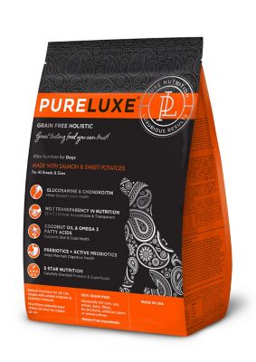 PURELUXE Elite Nutrition Grain Free Holistic Dog Formula Made with Salmon & Sweet Potatoes