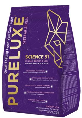 PURELUXE STELLAR Holistic Health Science 91 Dog Formula Made with Chicken, Salmon & Eggs