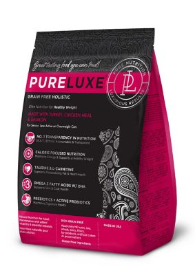 PURELUXE Elite Nutrition Grain Free Holistic Healthy Weight Cat Formula Made with Turkey, Chicken Meal & Salmon