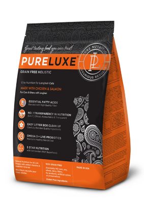 PURELUXE Elite Nutrition Grain Free Holistic Longhair Cat Made with Chicken & Salmon