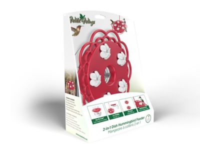 Image showing  2 in 1 Plastic Saucer and Window Hummingbird Feeder 13 oz., Red