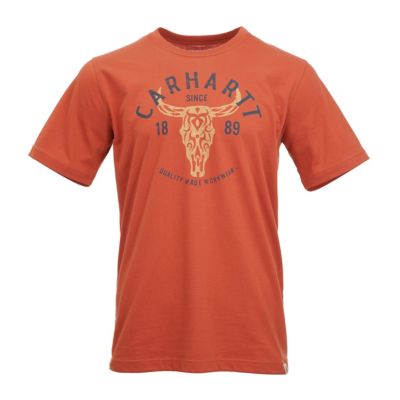 Image showing 1 th Carhartt Men's Short Sleeve Relaxed Fit Longhorn Graphic T-Shirt