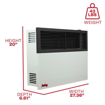 Image showing  Direct Vent Wall Heater Dual Fuel 17,000 BTU