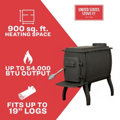 Image showing  900 sq. ft. Cast-Iron Basic Wood Stove, US1261E