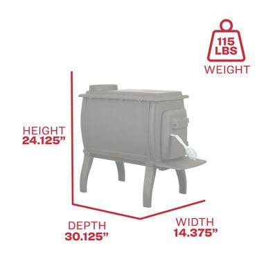 Image showing  900 sq. ft. Cast-Iron Basic Wood Stove, US1261E