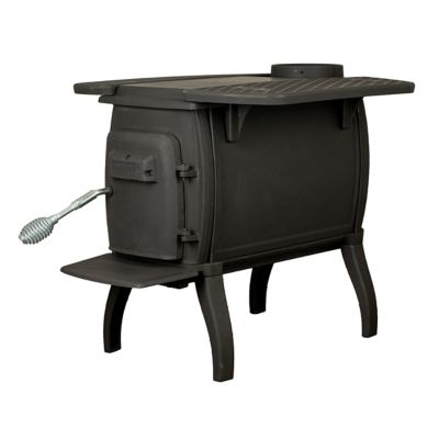 US Stove 900 sq. ft. Basic Wood Stove with Side Tables