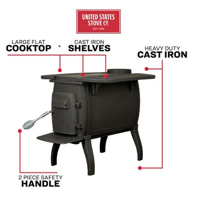 Image showing  900 sq. ft. Basic Wood Stove with Side Tables, US1261E-KIT