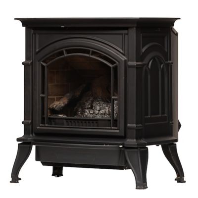 Image showing  1000 sq. ft. Dual-Fuel Direct Vent Cast-Iron Gas Stove, 23,500 BTU