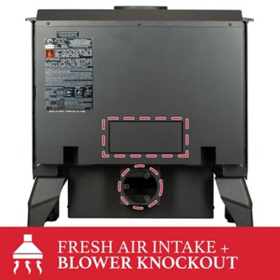 Image showing 6 th Ashley 2500 sq. ft. Pedestal Wood Stove, AW2520E-P