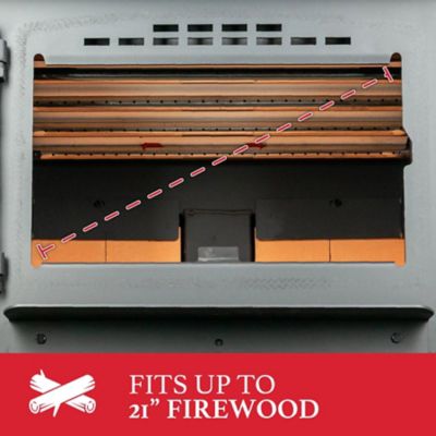 Image showing 7 th Ashley 2500 sq. ft. Pedestal Wood Stove, AW2520E-P