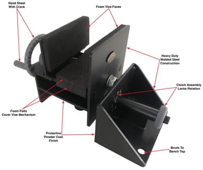 Hyskore Armorer's Rotating Gun Servicing Vise Benchtop Mount