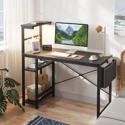 Image showing  44 in. RGB Gaming Desk with Storage Shelf & Side Pocket