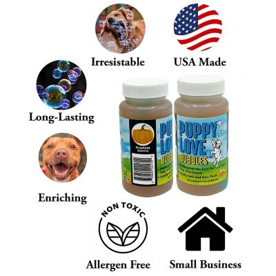 Image showing  Puppy Love Bubbles Pumpkin Scented 2 Pack 4 oz. Bottles