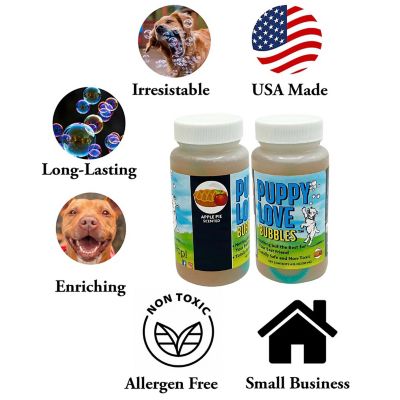 Image showing  Puppy Love Bubbles Apple Pie Scented 2 Pack 4 oz. Bottles