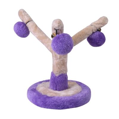 Penn-Plax Cat Tree Activity Center with 3 Plush Hanging Cat Toys