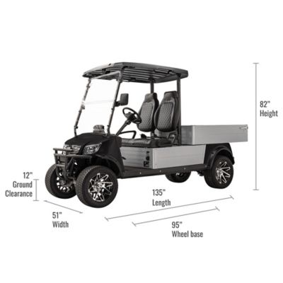 Image showing 8 th Massimo 2-Seater 48V MVR Cargo Max Utility Electric Golf Cart with Dump Bed, Blue