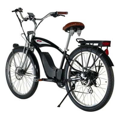 Image showing 5 th Young Electric E Classic Cruiser Electric Bike Step Over, 500W Rear Hub Motor, 48V 15Ah Black