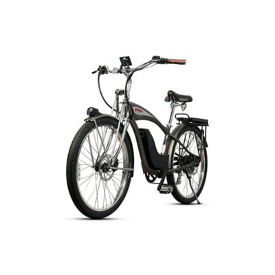 Young Electric E Classic Cruiser Electric Bike Step Over, 500W Rear Hub Motor, 48V 15Ah Matte Gun Metal 12801005MGM