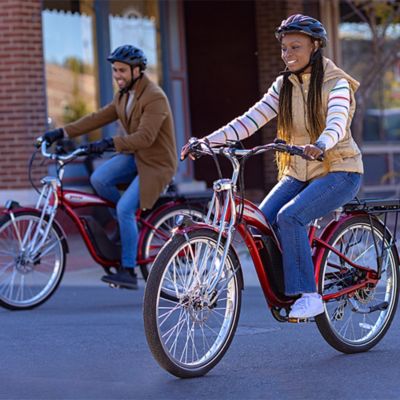 Image showing 6 th Young Electric E Classic Cruiser Electric Bike Step Over, 500W Rear Hub Motor, 48V 15Ah Matte Gun Metal 12801005MGM