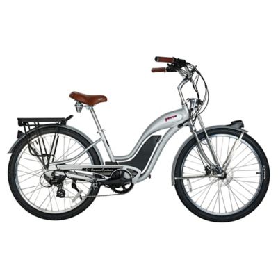 Image showing  E Classic Cruiser Electric Bike Step Through, 500W Rear Hub Motor, 48V 15Ah Silver