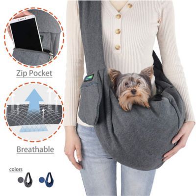 Image showing  Comfy Pet Sling Bag, Grey, Carry Small Dogs & Cats Up to 12 lbs.