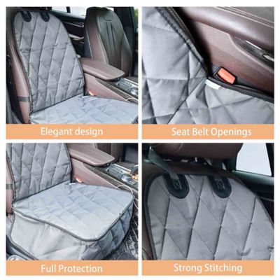 Image showing 5 th Jespet Quilted Pet Front Car Seat Cover, Dog Travel Protection