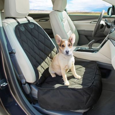 Image showing  Quilted Pet Front Car Seat Cover, Black, Dog Travel Protection