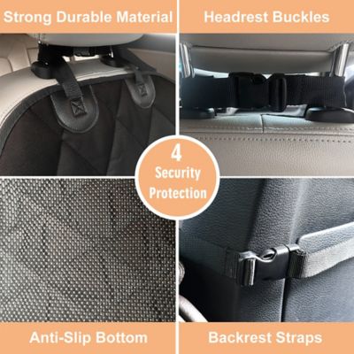 Image showing  Quilted Pet Front Car Seat Cover, Black, Dog Travel Protection