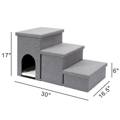 Image showing 5 th Ashfield & Harkness 3 Step Pet Stairs, Ladder for Cats or Small Dogs