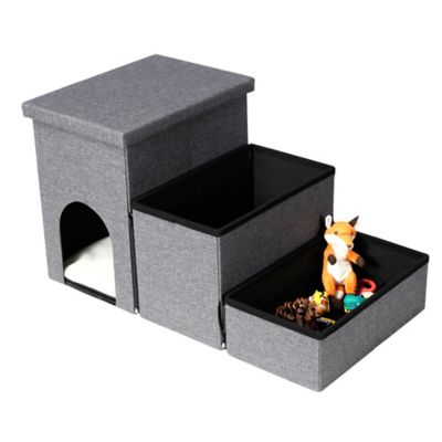 Image showing 6 th Ashfield & Harkness 3 Step Pet Stairs, Ladder for Cats or Small Dogs