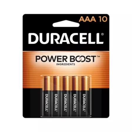 Duracell CopperTop AAA pack of 10. Batteries