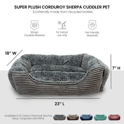Image showing  Rectangle Dog Bed, Durable Sleeping Calming Cuddler for Pets