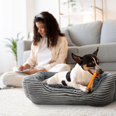 Image showing  Rectangle Dog Bed, Durable Sleeping Calming Cuddler for Pets