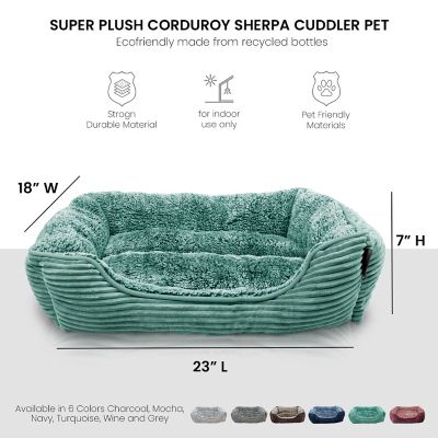 Image showing  Rectangle Dog Bed, Durable Sleeping Calming Cuddler for Pets