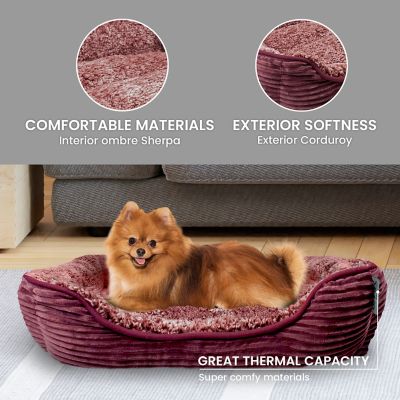 Image showing  Rectangle Dog Bed, Durable Sleeping Calming Cuddler for Pets
