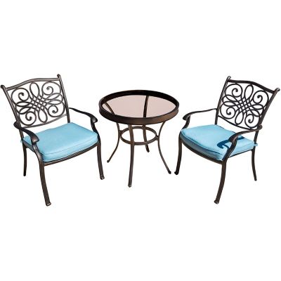 Cambridge Seasons 3 pc. Bistro Set with 30 in. Glass Top Table