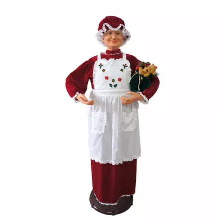 Fraser Hill Farm 58 in Dancing Santa Claus with Apron Motion Activated Christmas Animatronic Christmas Pillows & Blankets