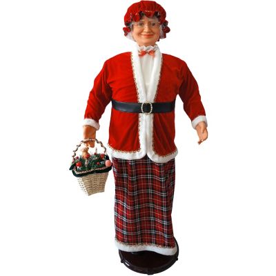 Fraser Hill Farm 58 in. Dancing Mrs. Claus with Festive Basket