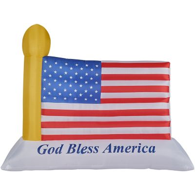 Fraser Hill Farm10 ft. Outdoor Blow Up Inflatable Wide American Flag