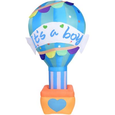 Fraser Hill Farm 10 ft. Tall It's a Boy Outdoor Blow Up Inflatable with Lights, FREDITSABOY101-L