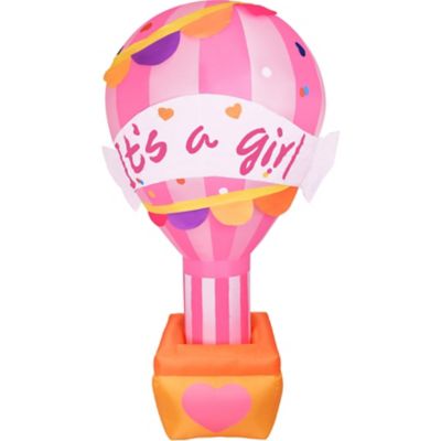 Fraser Hill Farm 10 ft. Tall It's a Girl Outdoor Blow Up Inflatable with Lights, FREDITSAGRL101-L