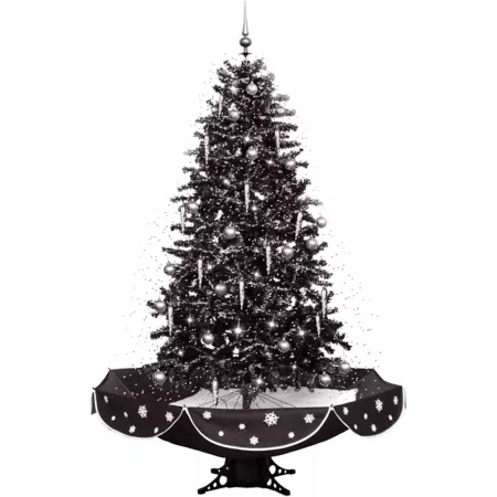 Christmas Time 75 in Snowy indoor musical decoration for the holidays black Christmas tree Christmas Kitchen & Tabletop Decor