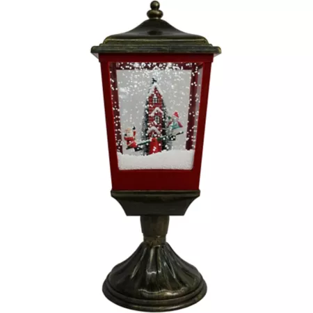 Christmas Time 20.5 in Snowy musical table lamp with Santa swing snowfall and Christmas carols Christmas Kitchen & Tabletop Decor