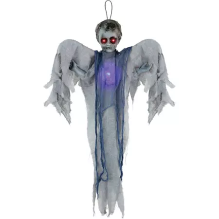 Haunted Hill Farm Animatronic Haunted Angel with Lights and Sounds Halloween Animatronics