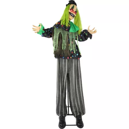 Life-Size Animatronic Clown from Haunted Hill Farm with Lights and Sounds Halloween Animatronics