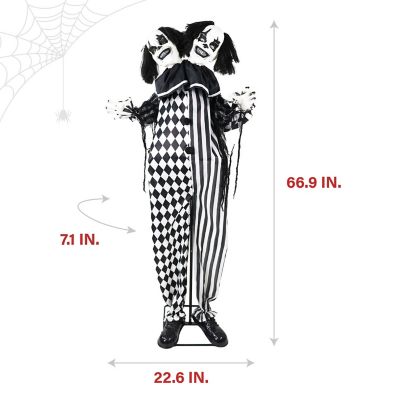 Image showing  Lifesize Animatronic Two Headed Clown with Lights and Sound