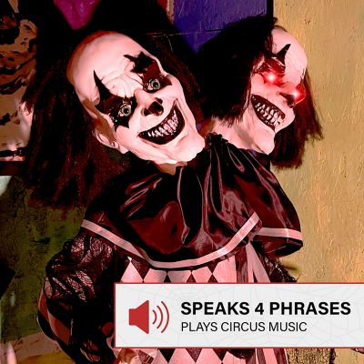 Image showing  Lifesize Animatronic Two Headed Clown with Lights and Sound